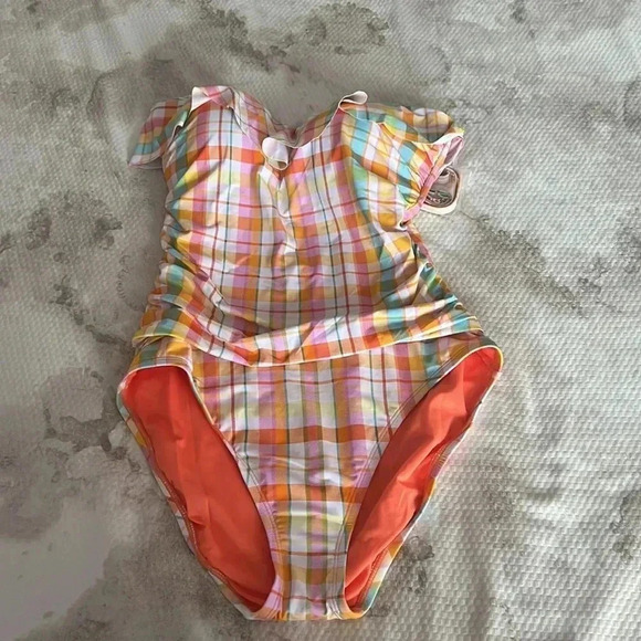 BLEU ROD BEATTIE KORE RUFFLED BANDEAU ONE PIECE SWIMSUIT - Picture 6 of 12